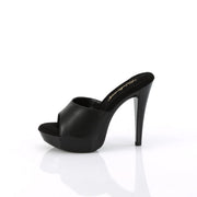 Fabulicious COCKTAIL-501L Slide (Black Leather/Black)