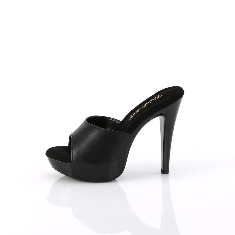 Fabulicious COCKTAIL-501L Slide (Black Leather/Black)