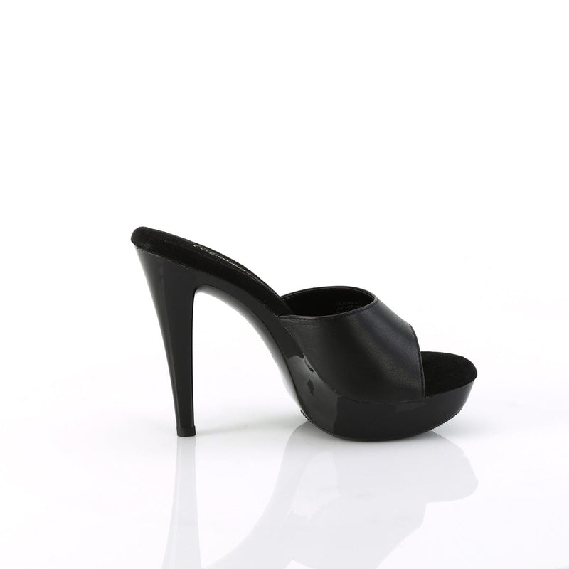 Fabulicious COCKTAIL-501L Slide (Black Leather/Black)