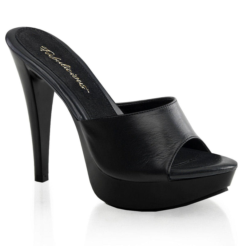 Fabulicious COCKTAIL-501L Slide (Black Leather/Black)