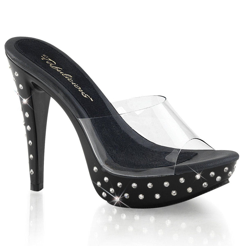Fabulicious COCKTAIL-501SDT Slide (Clear/Black)