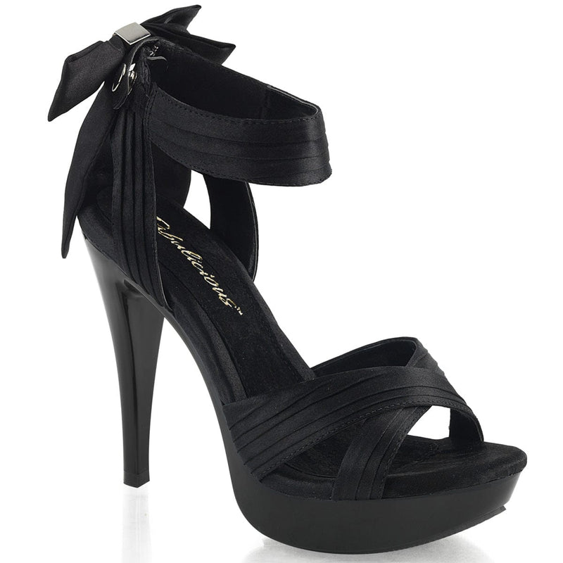 Fabulicious COCKTAIL-568 Sandal (Black Satin/Black)