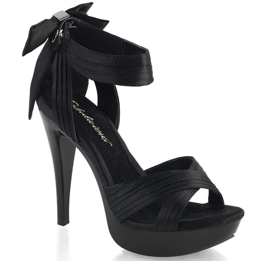 Fabulicious COCKTAIL-568 Sandal (Black Satin/Black)