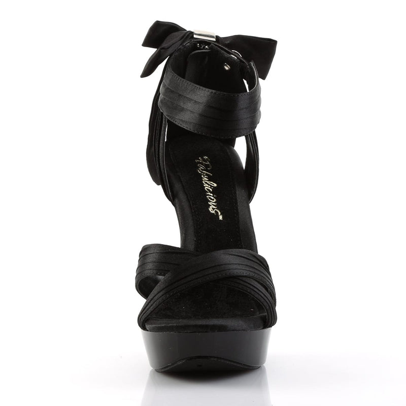 Fabulicious COCKTAIL-568 Sandal (Black Satin/Black)