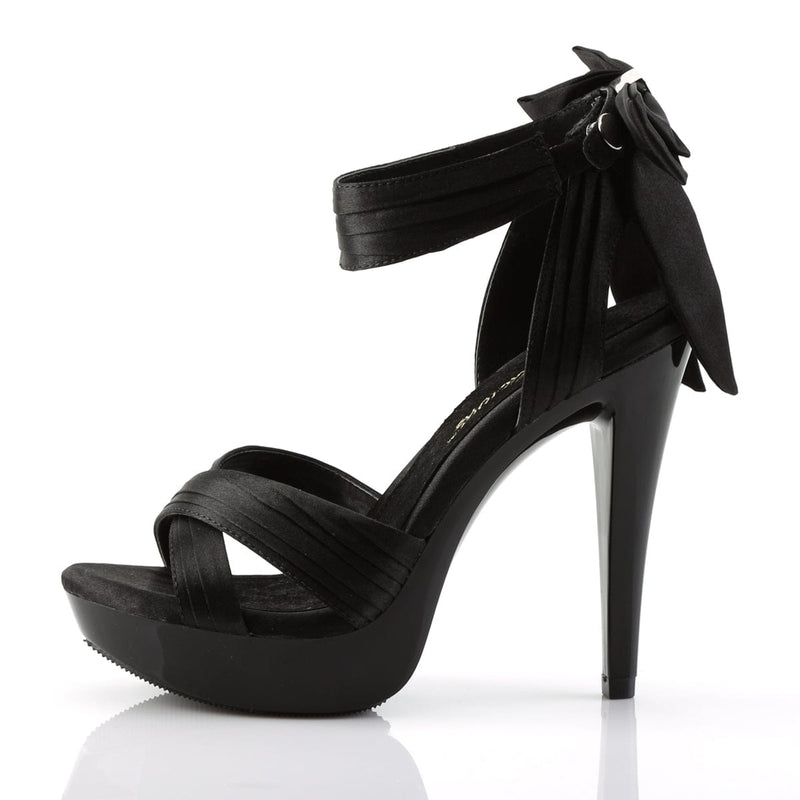 Fabulicious COCKTAIL-568 Sandal (Black Satin/Black)