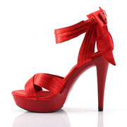 Fabulicious COCKTAIL-568 Sandal (Red Satin/Red)