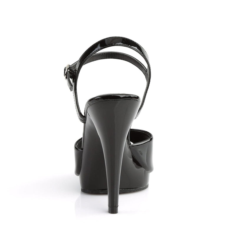 Fabulicious FLAIR-409 Sandal (Black Patent/Black)