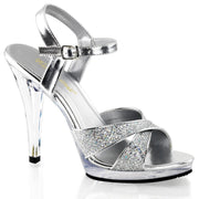 Fabulicious FLAIR-419(G) Sandal (Silver Multi Glitter/Clear)