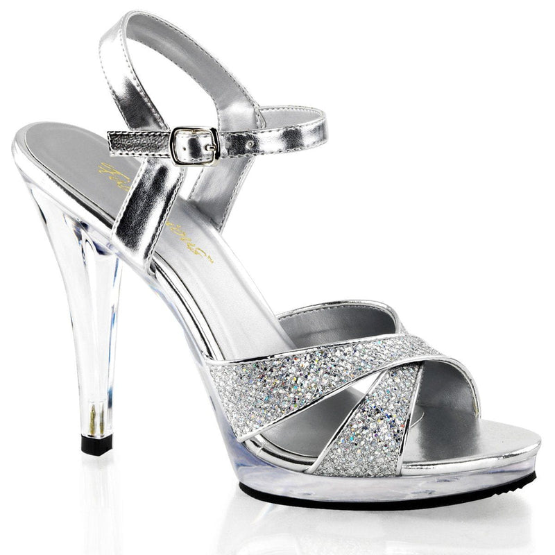 Fabulicious FLAIR-419(G) Sandal (Silver Multi Glitter/Clear)