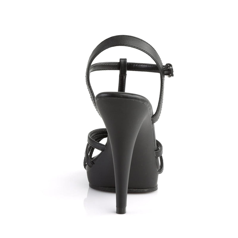 Fabulicious FLAIR-420 Sandal (Black Pu/Black Matte)