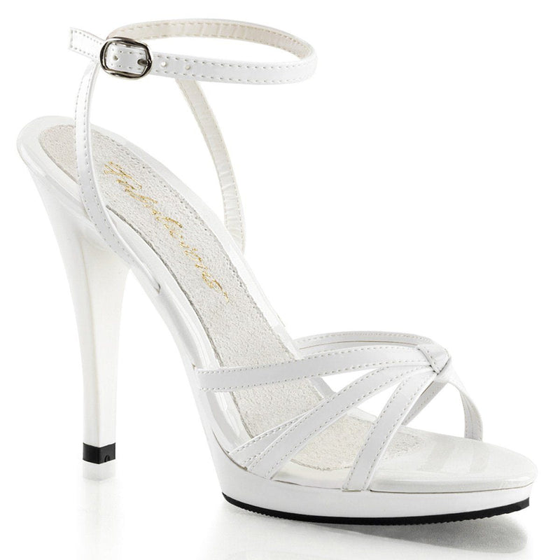 Fabulicious FLAIR-436 Sandal (White Patent/White)