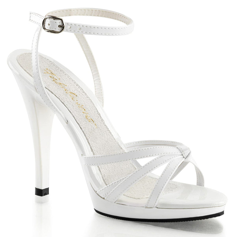 Fabulicious FLAIR-436 Sandal (White Patent/White)