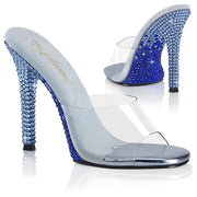 Fabulicious GALA-01DMM Slide (Clear/Baby Blue Multi Rhinestone)