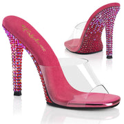 Fabulicious GALA-01DMM Slide (Clear/Fuchsia Multi Rhinestone)