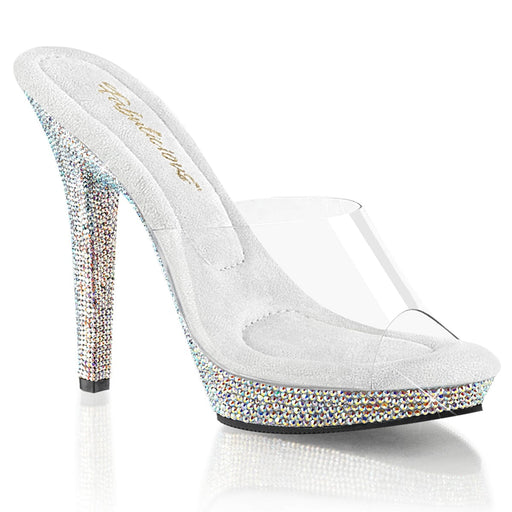 Fabulicious LIP-101DM Slide (Clear/ Silver Multi Rhinestone)