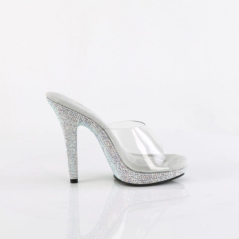 Fabulicious LIP-101DM Slide (Clear/ Silver Multi Rhinestone)