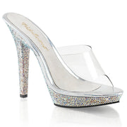 Fabulicious LIP-101DM Slide (Clear/ Silver Multi Rhinestone)
