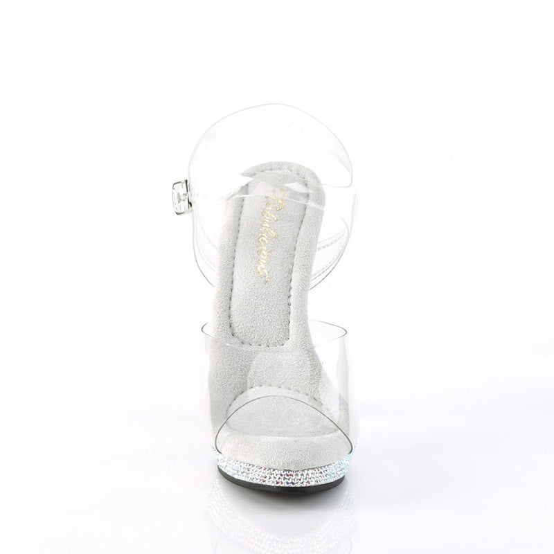 Fabulicious LIP-108DM Sandal (Clear/Silver Multi Rhinestone)