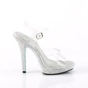 Fabulicious LIP-108DM Sandal (Clear/Silver Multi Rhinestone)