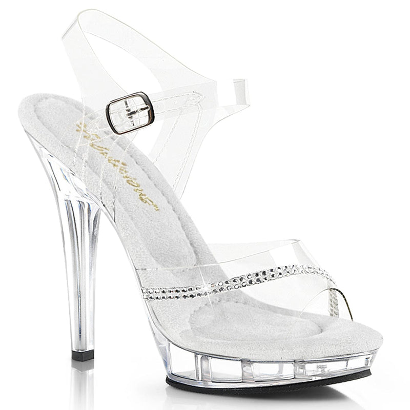Fabulicious LIP-108R Sandal (Clear/Clear)