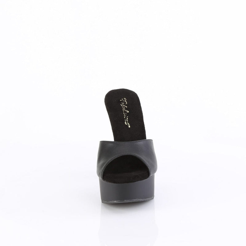 Fabulicious MARTINI-501 Slide (Black Faux Leather/Black Matte)