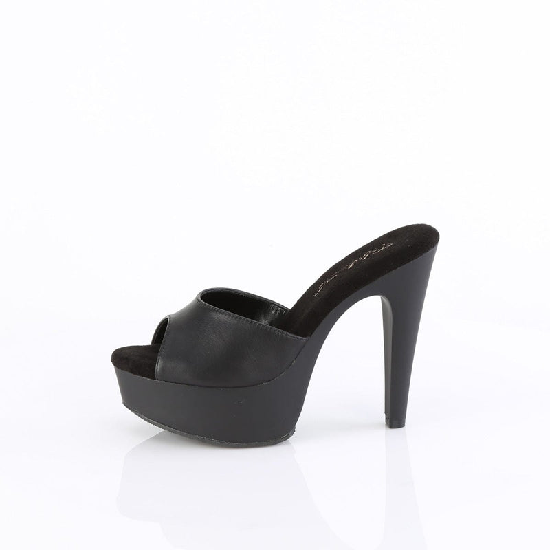Fabulicious MARTINI-501 Slide (Black Faux Leather/Black Matte)