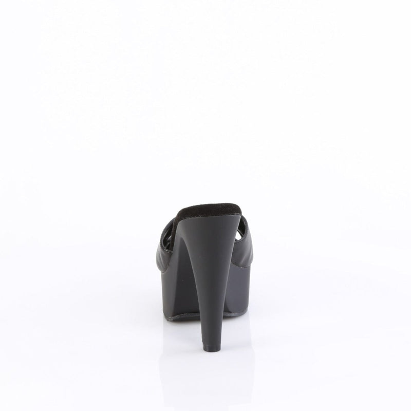 Fabulicious MARTINI-501 Slide (Black Faux Leather/Black Matte)