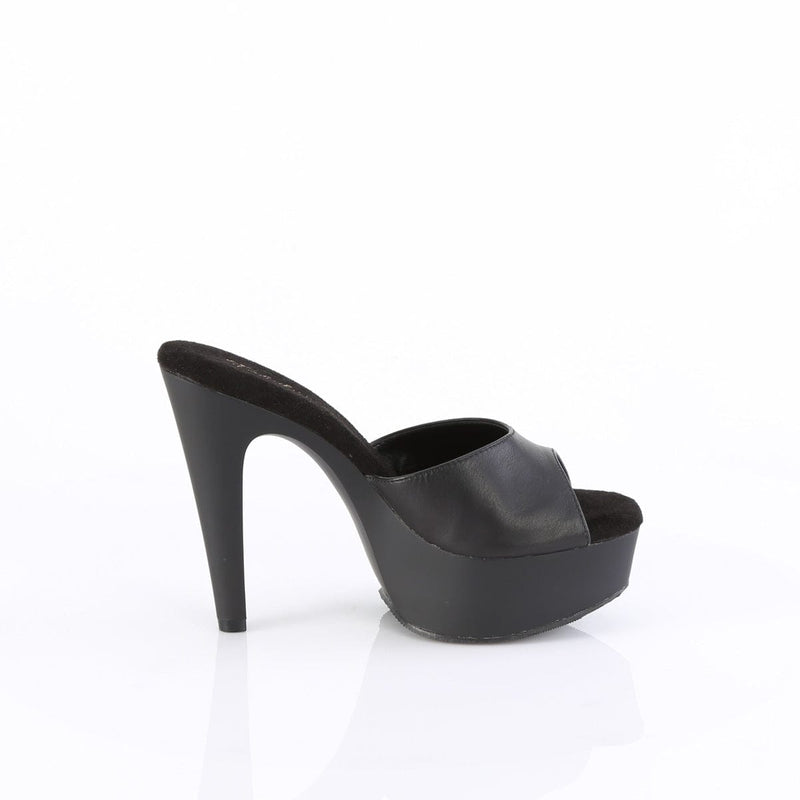 Fabulicious MARTINI-501 Slide (Black Faux Leather/Black Matte)