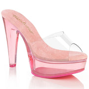 Fabulicious MARTINI-501 Slide (Clear-Baby Pink/Baby Pink Tinted)
