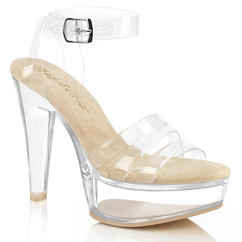 Fabulicious MARTINI-505 Sandal (Clear-Cream/Clear)