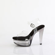 Fabulicious MARTINI-508 Sandal (Clear-Black/Smoke Tinted)