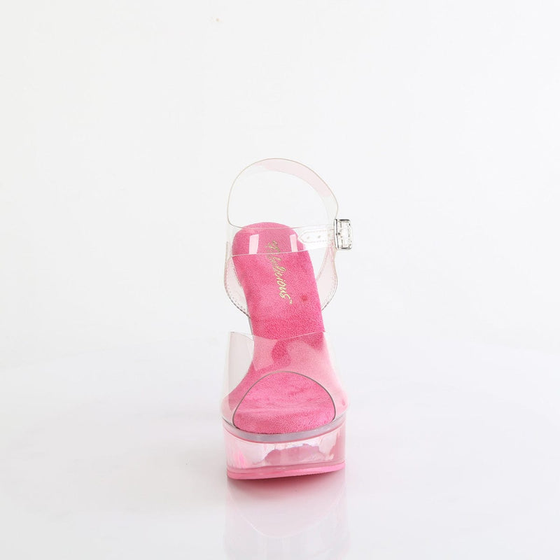 Fabulicious MARTINI-508 Sandal (Clear-Pink/Pink Tinted)