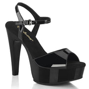 Fabulicious MARTINI-509 Sandal (Black Patent/Black)
