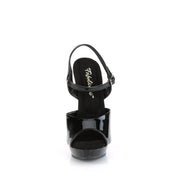 Fabulicious SULTRY-609 Sandal (Black Patent/Black)