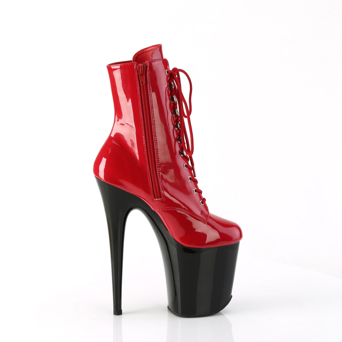 FLAMINGO-1020 Red/Black Ankle Boots