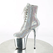 FLAMINGO-1020CHRS Silver Multi Rhinestones/Silver Chrome Ankle Boot Pleaser US Size (Women's): 5