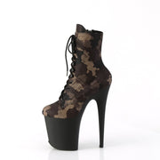 FLAMINGO-1020CM Green Camo-Mesh/Black Matte Pleaser US Size (Women's): 5