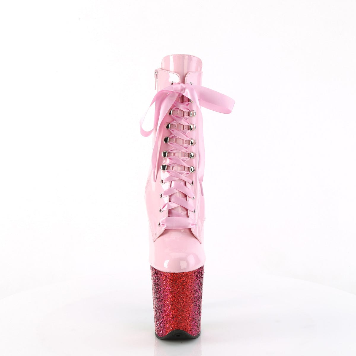 FLAMINGO-1020HG Baby Pink Hologram Patent/Rainbow Glitter Pleaser US Size (Women's): 5