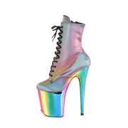 FLAMINGO-1020RC Rainbow Reflective/Rainbow Chrome Ankle Boot Pleaser US Size (Women's): 5