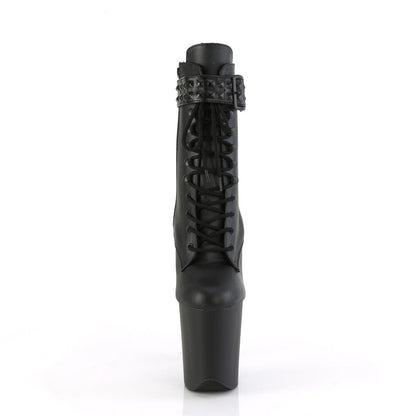 FLAMINGO-1020STR Black Faux Leather/Black Matte