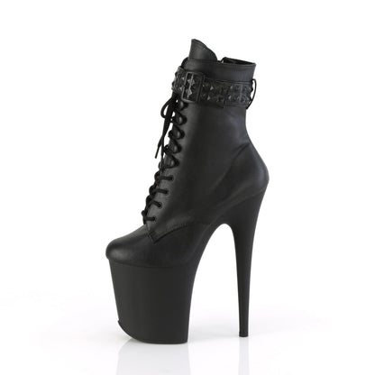 FLAMINGO-1020STR Black Faux Leather/Black Matte