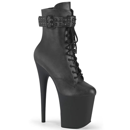 FLAMINGO-1020STR Black Faux Leather/Black Matte
