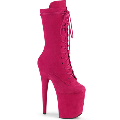 FLAMINGO-1050FS Hot Pink Faux Suede/Hot Pink Faux Suede Mid-Calf Boot