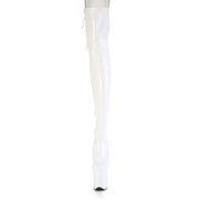 FLAMINGO-3850 White Stretch Patent/White Pleaser US Size (Women's): 5