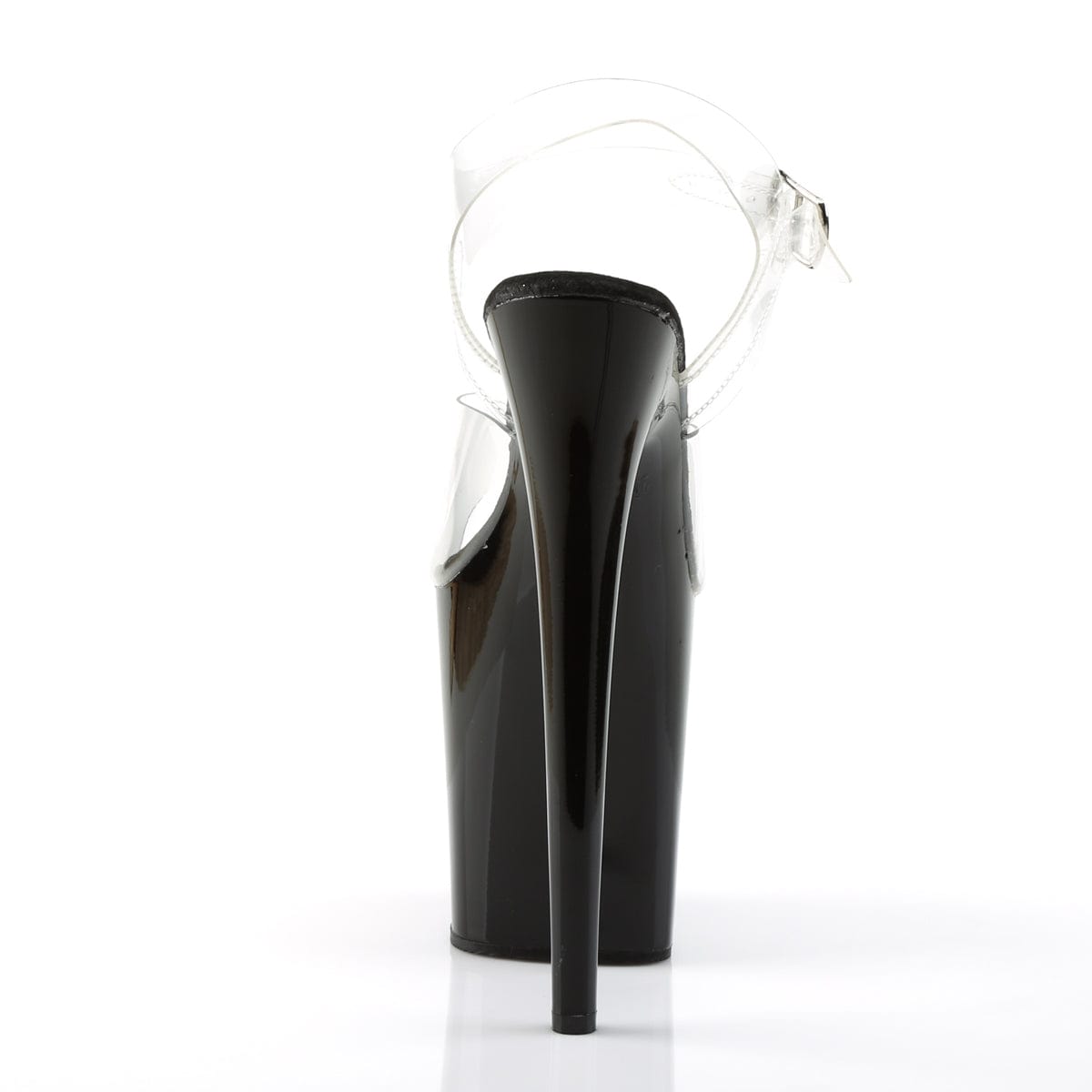 FLAMINGO-808 Clear/Black Platform Sandal Pleaser US Size (Women's): 5
