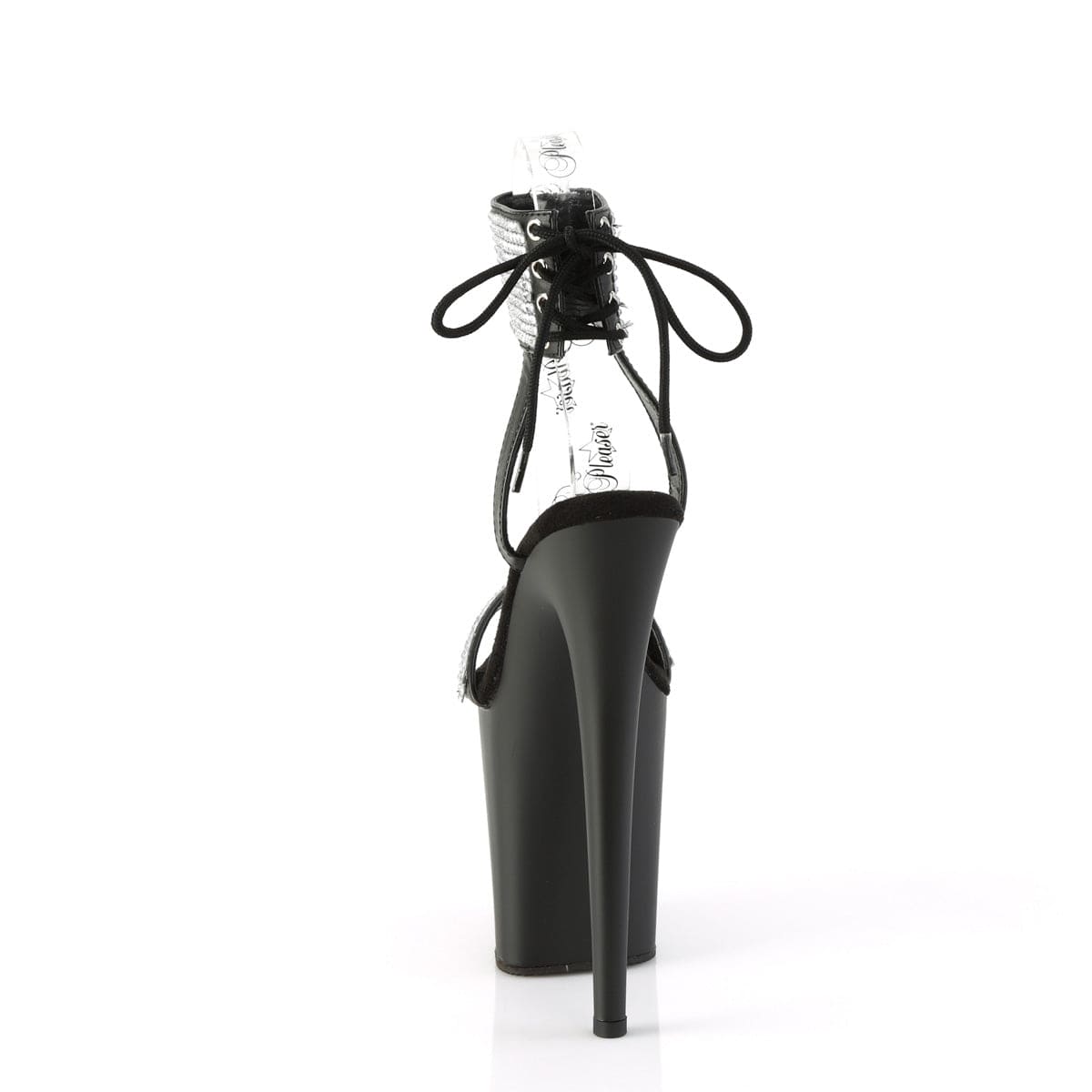 FLAMINGO-870 Black Faux Leather-Rhinestones/Black Matte