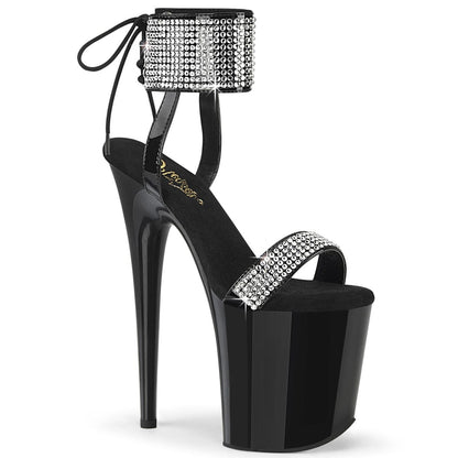 FLAMINGO-870 Black Patent-Rhinestones/Black