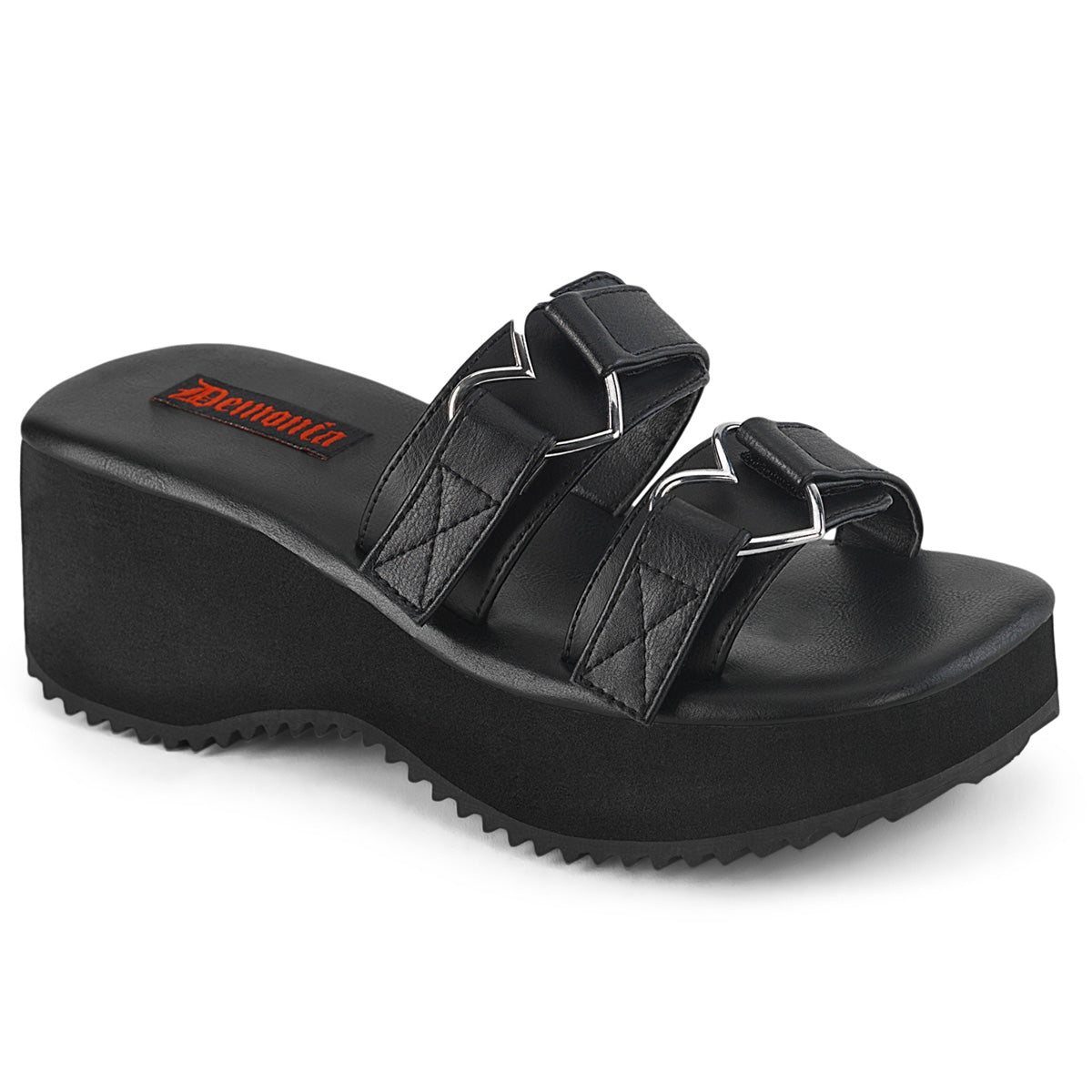 FLIP-12 Black Vegan Leather Slides