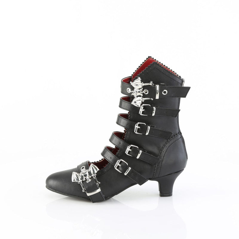 FLORA-1035 Black Vegan Leather Demonia US Size (Women's): 6