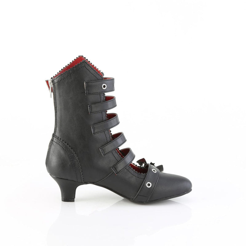 FLORA-1035 Black Vegan Leather Demonia US Size (Women's): 6